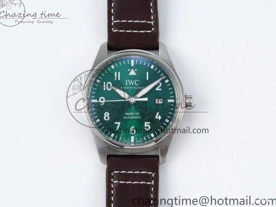 MIROTIME 0511 ZipUp Pilot Mark XX BLSF 1:1 Best Edition Green Dial on Brown Leather Strap MIYOTA 7019